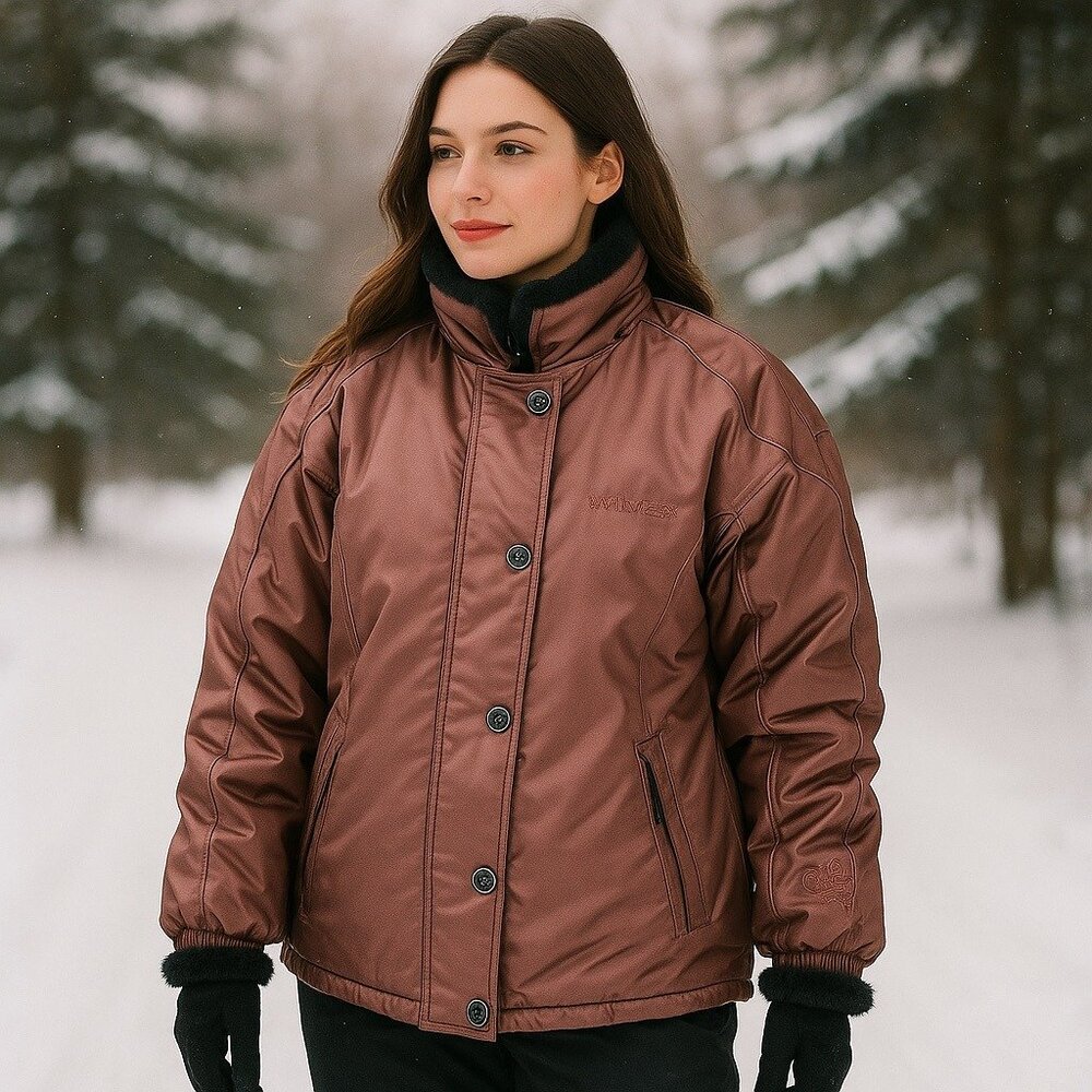 Choko Design Women Jacket Size L Whisper Thermolite Metallic Y2K Winter Snow Ski
